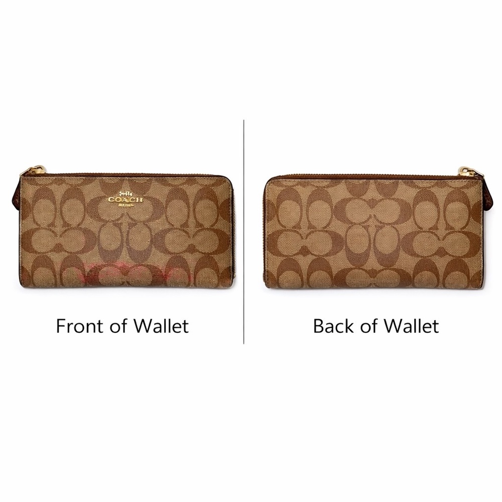 🤎 Coach Signature Canvas Zip Wallet | Brown & Tan 🤎